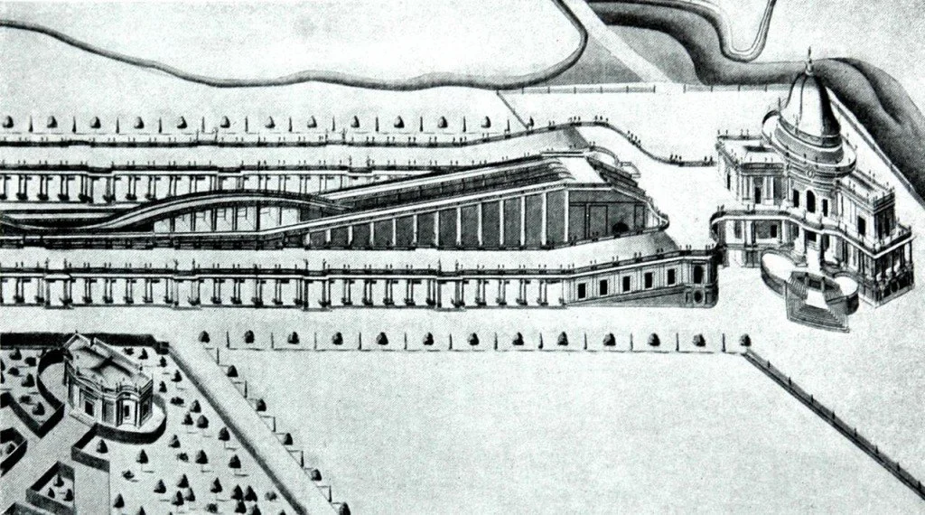 Аксонометрический план Сент-Илера 1775 г. Аксонометрический план Сент-Илера 1775 г.